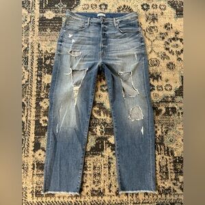 Good American Good Cuts Women’s Size 18 Distressed / Destroyed Medium Wash